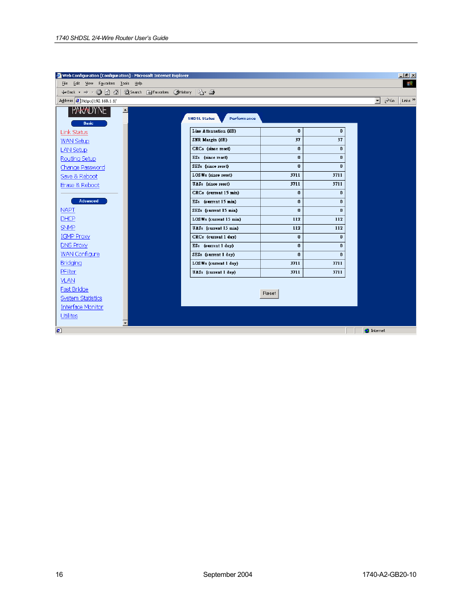 HP 1740 SHDSL User Manual | Page 16 / 87
