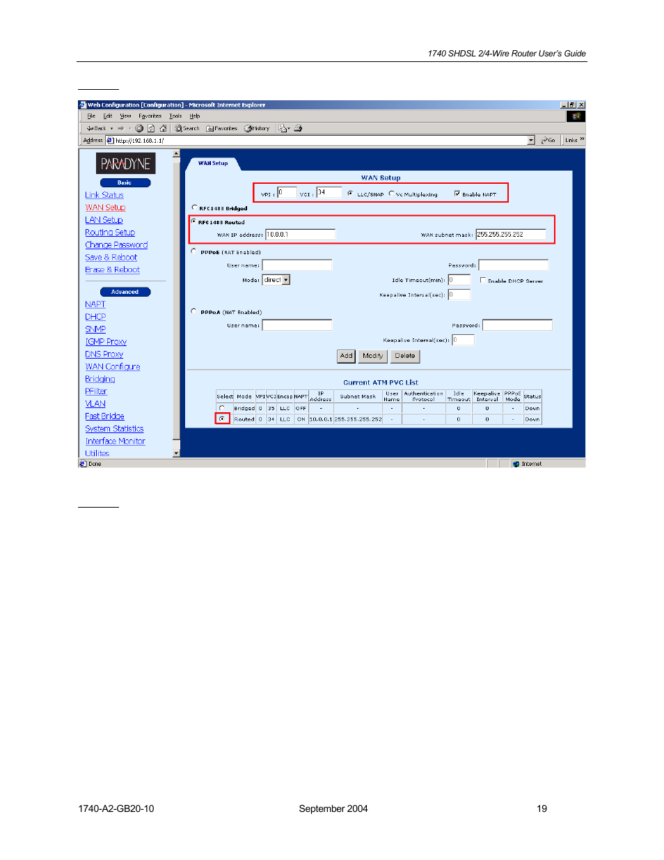 HP 1740 SHDSL User Manual | Page 19 / 87