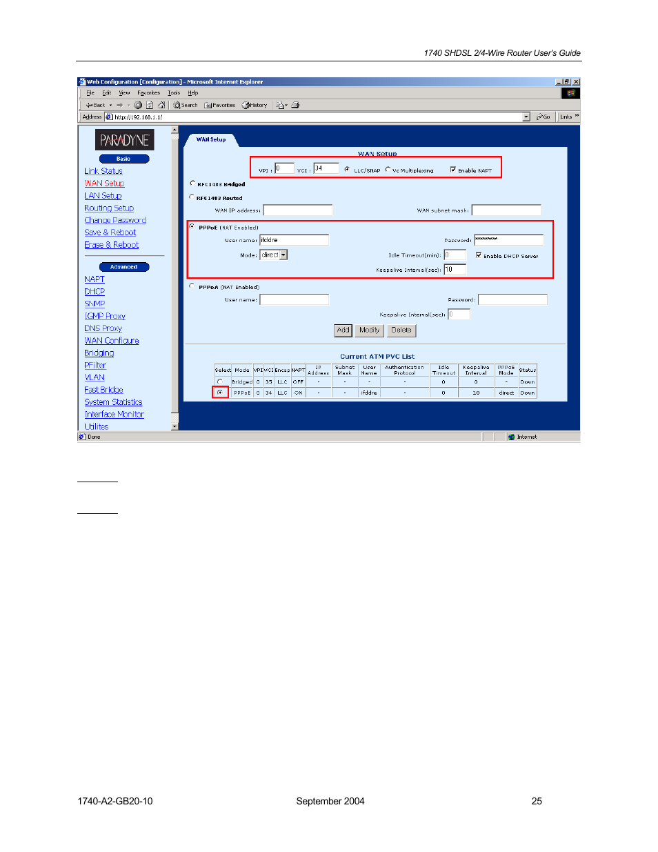 HP 1740 SHDSL User Manual | Page 25 / 87