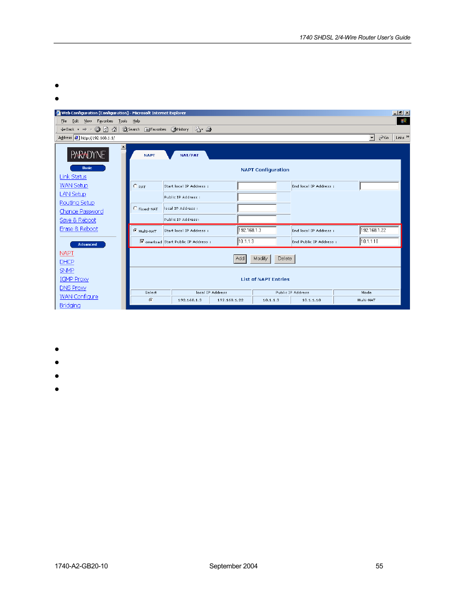HP 1740 SHDSL User Manual | Page 55 / 87