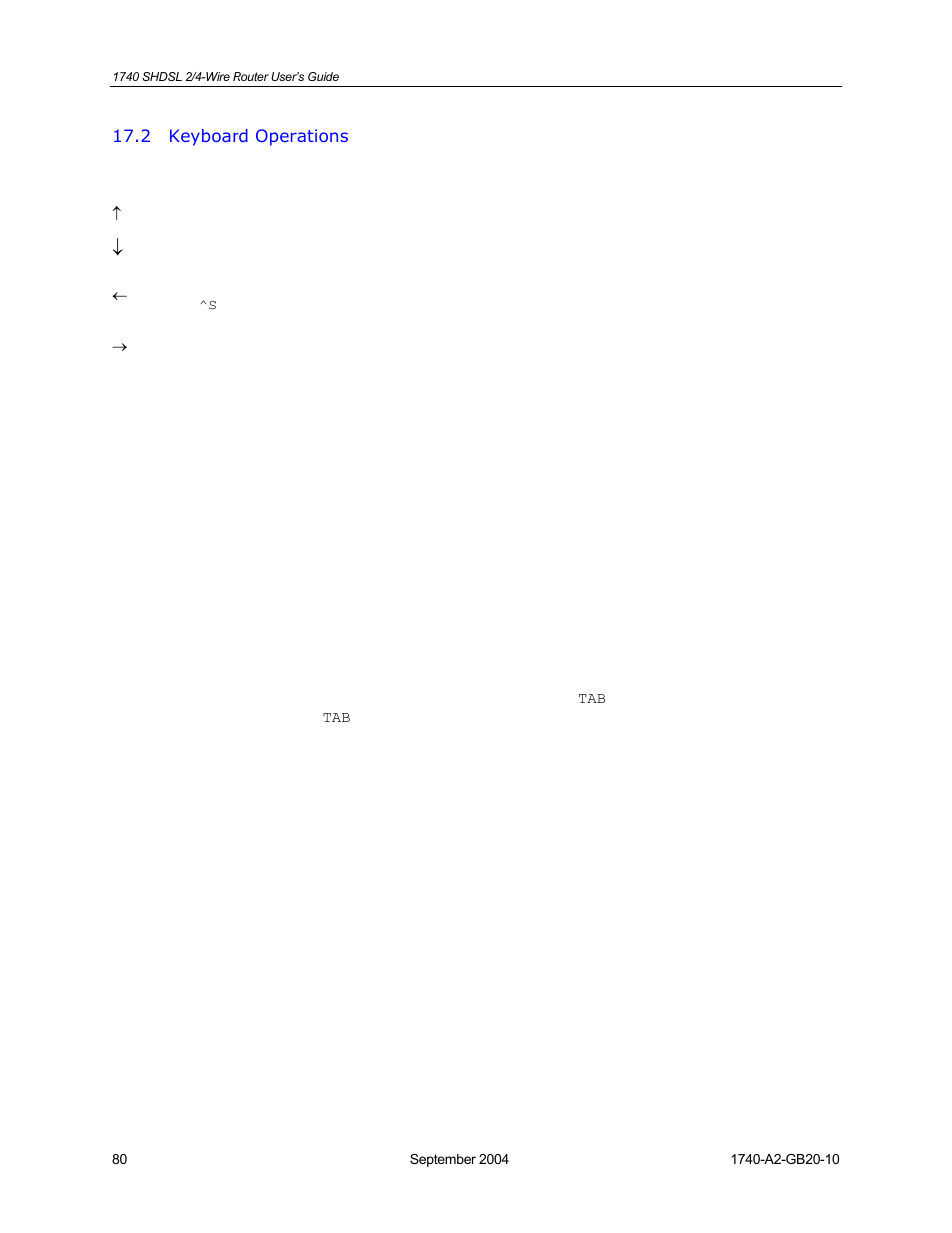 Keyboard operations | HP 1740 SHDSL User Manual | Page 80 / 87