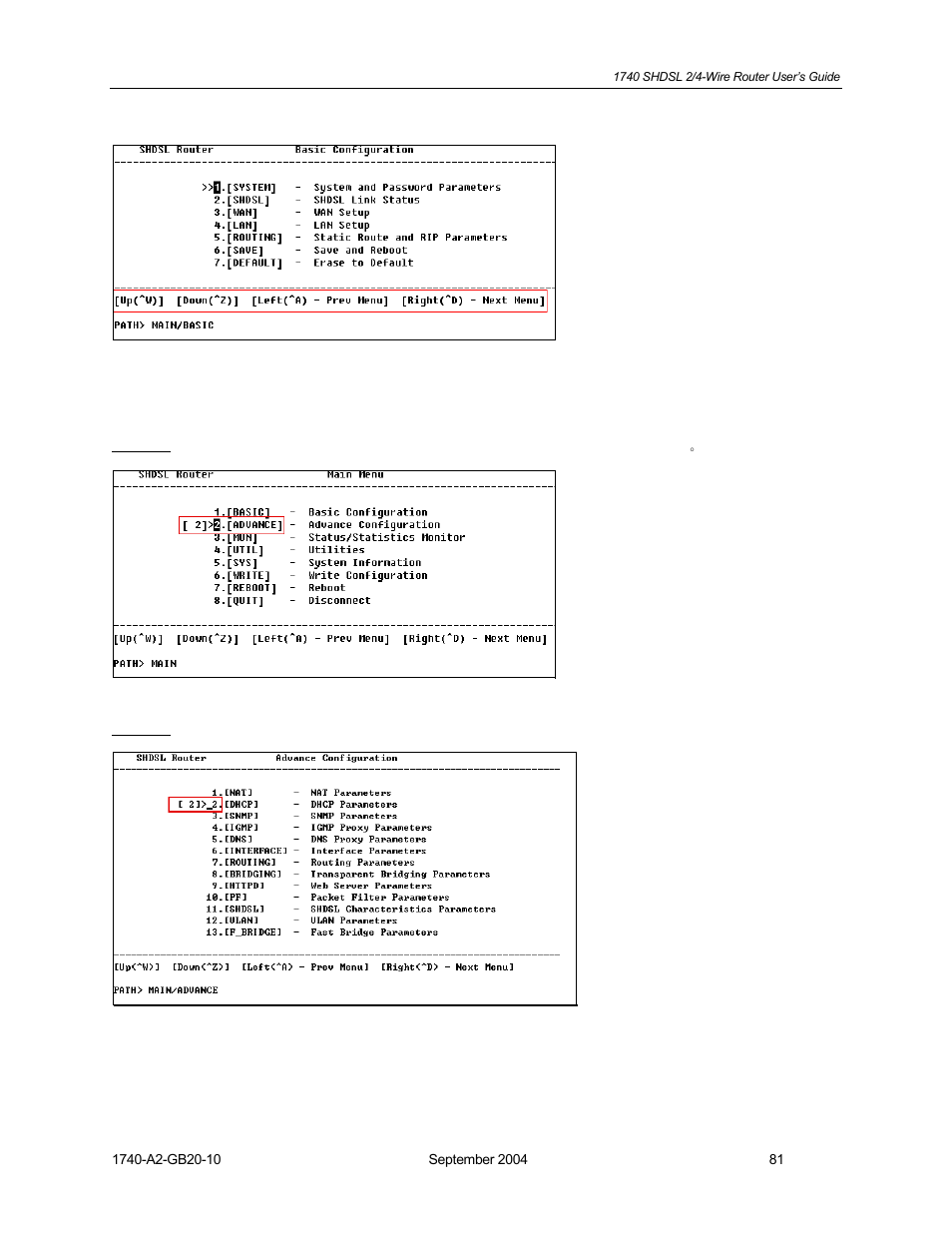 HP 1740 SHDSL User Manual | Page 81 / 87