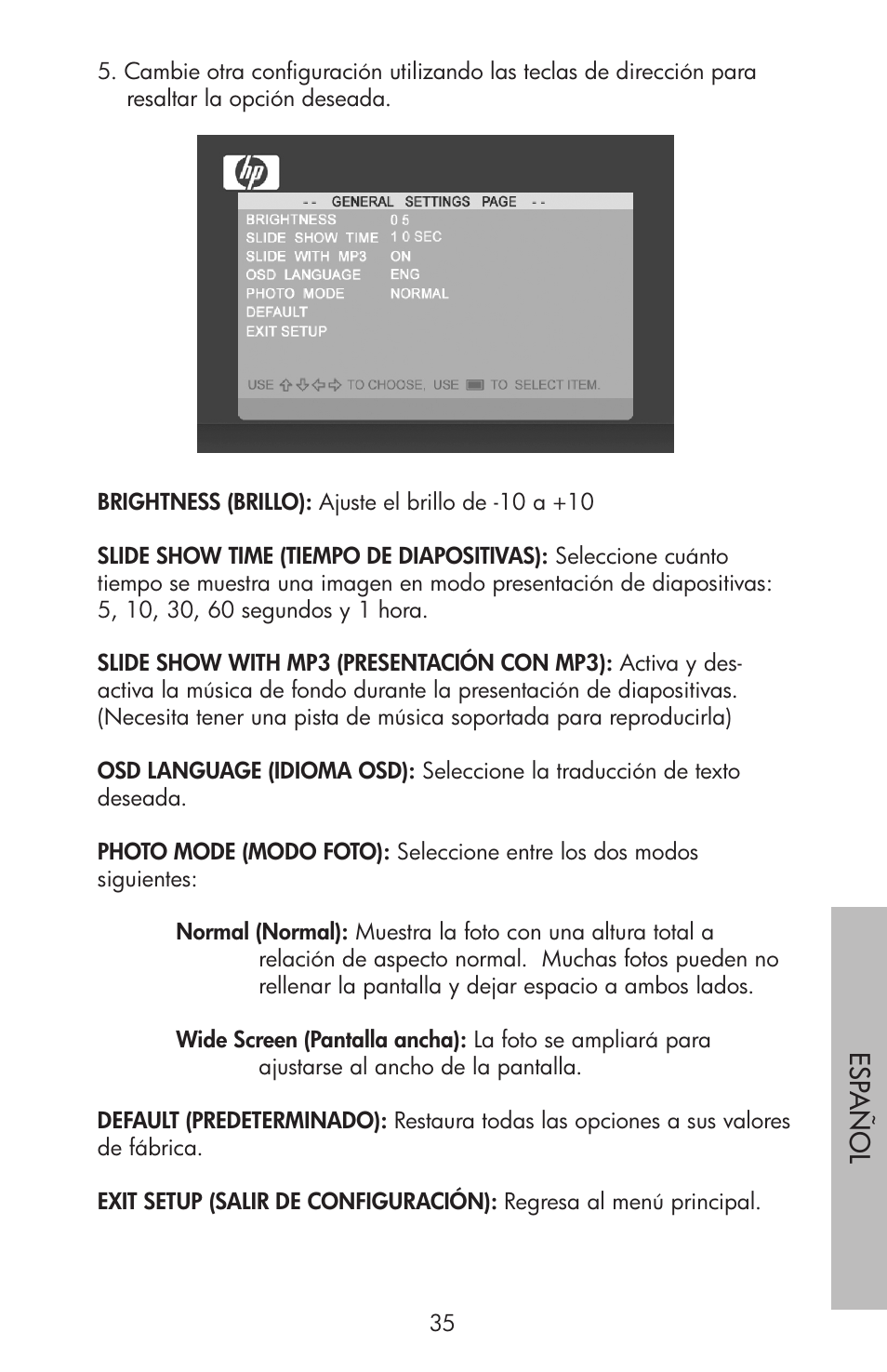 Esp añol | HP df750 Series User Manual | Page 37 / 46