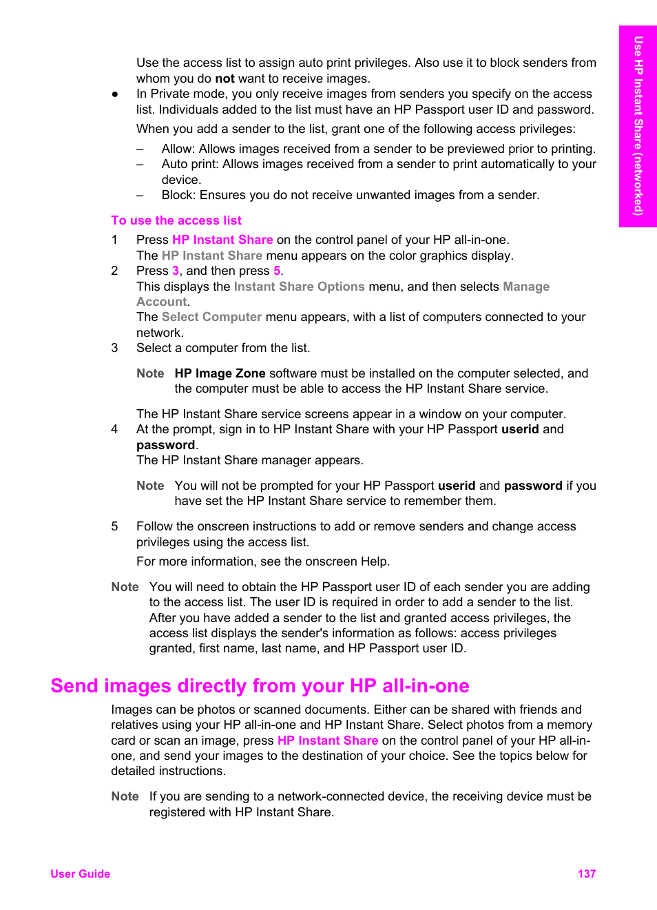 Send images directly from your hp all-in-one | HP 2600/2700 User Manual | Page 140 / 241