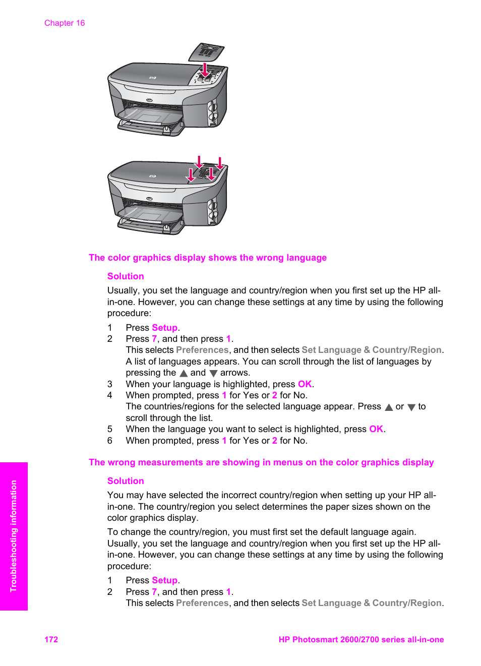 HP 2600/2700 User Manual | Page 175 / 241