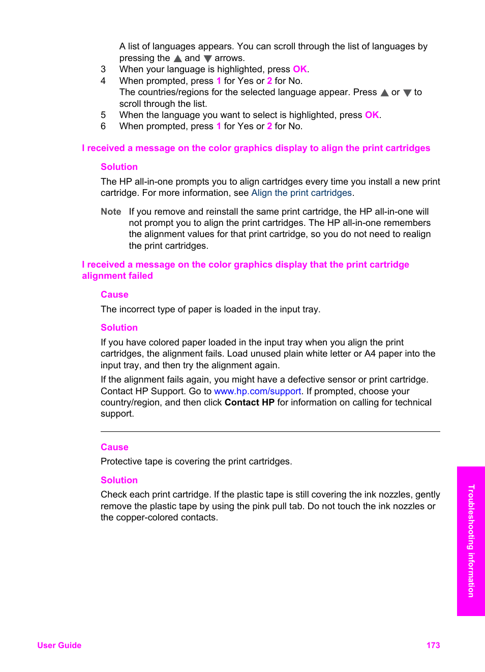 HP 2600/2700 User Manual | Page 176 / 241