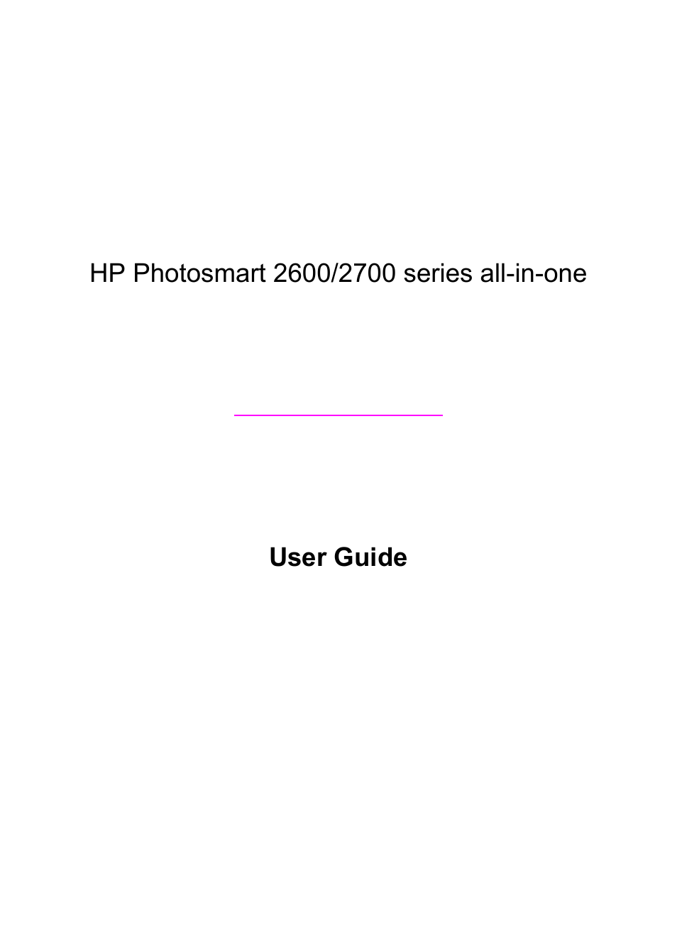 HP 2600/2700 User Manual | Page 2 / 241