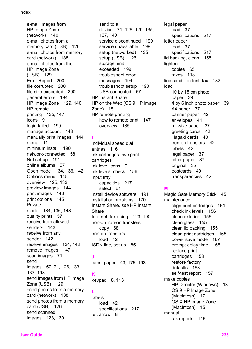 HP 2600/2700 User Manual | Page 236 / 241
