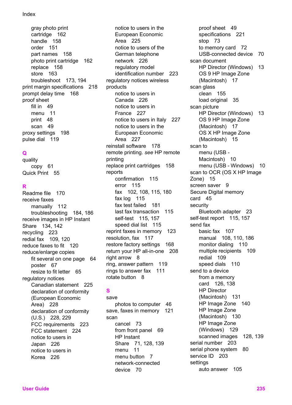 HP 2600/2700 User Manual | Page 238 / 241