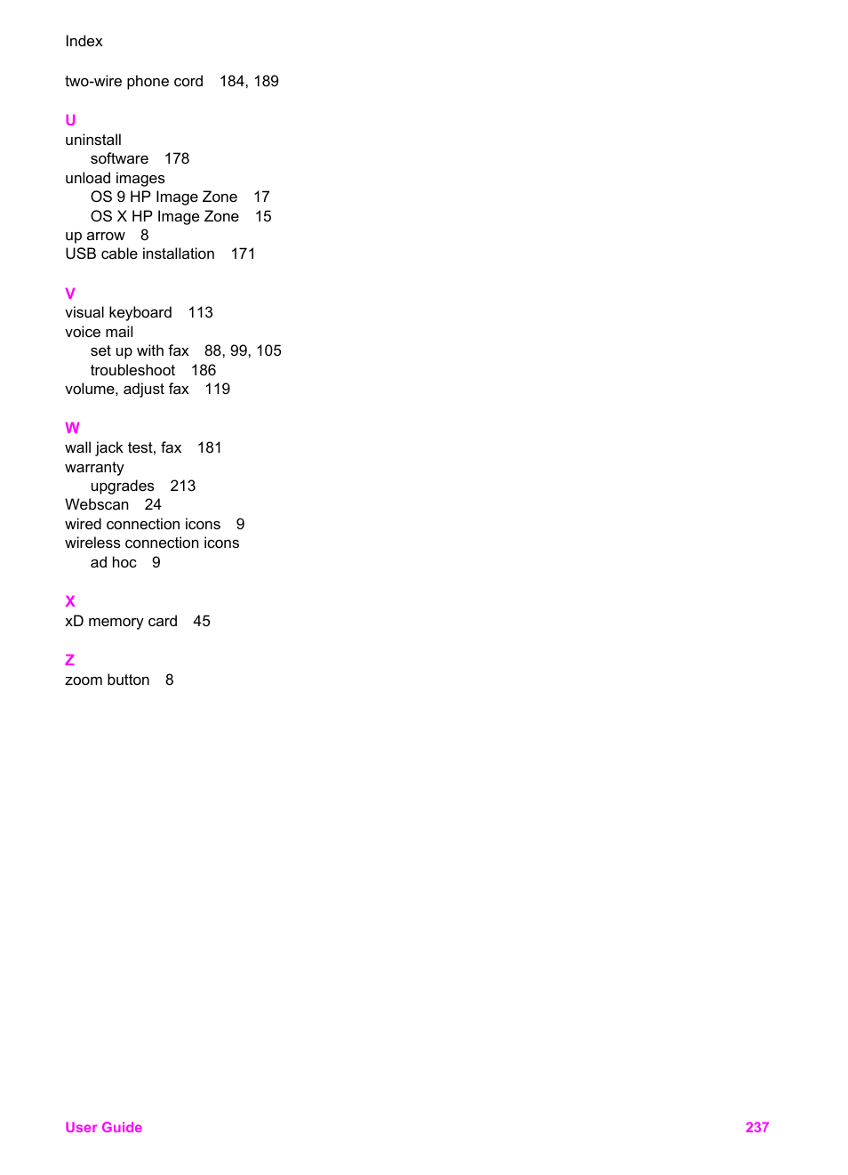 HP 2600/2700 User Manual | Page 240 / 241