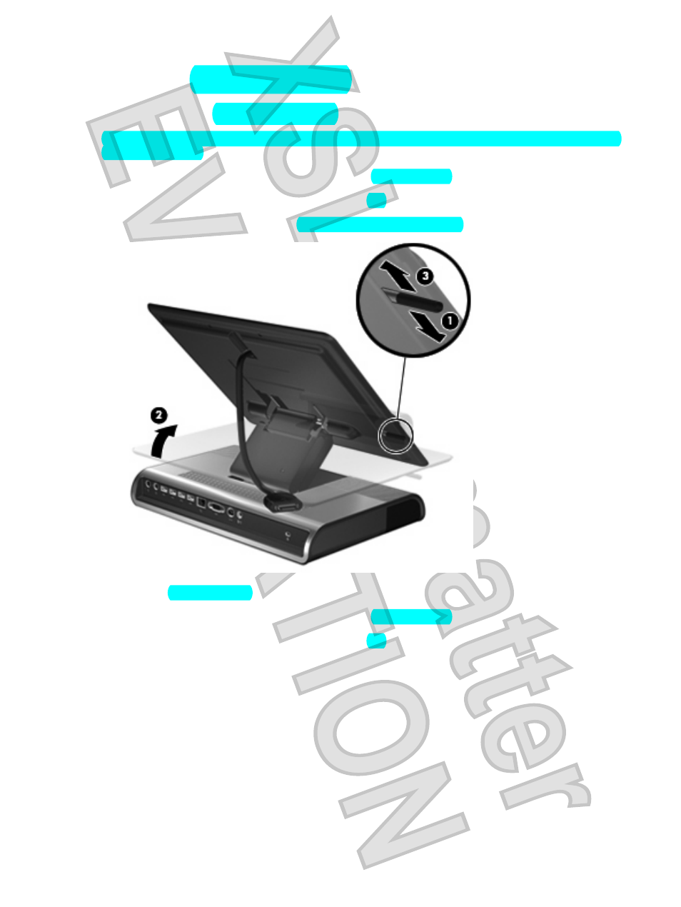 Setting up the docking station, Step 1: adjusting the docking station | HP XB4000 User Manual | Page 12 / 43