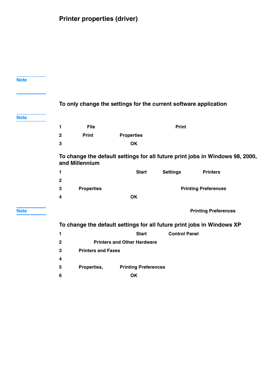 Printer properties (driver) | HP 1010 User Manual | Page 21 / 122