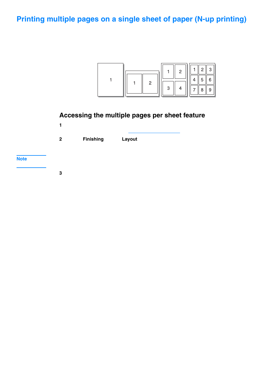 Accessing the multiple pages per sheet feature | HP 1010 User Manual | Page 39 / 122