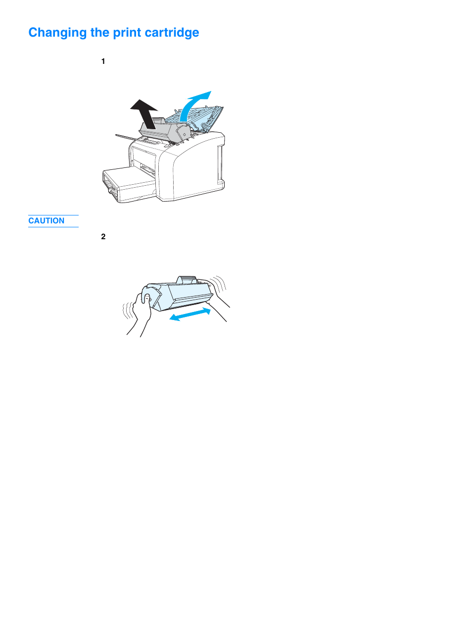 Changing the print cartridge | HP 1010 User Manual | Page 52 / 122