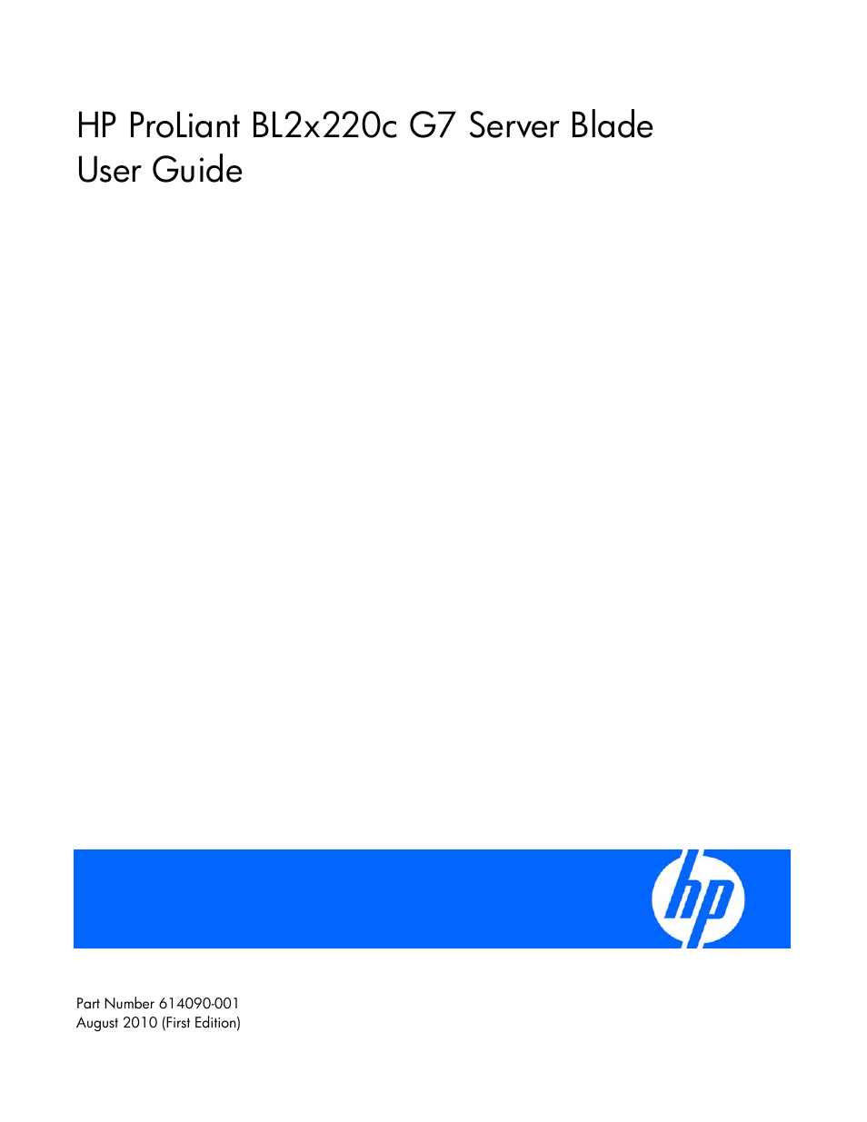 HP BL2X220C User Manual | 82 pages