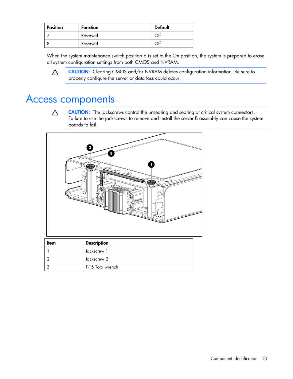 Access components | HP BL2X220C User Manual | Page 10 / 82