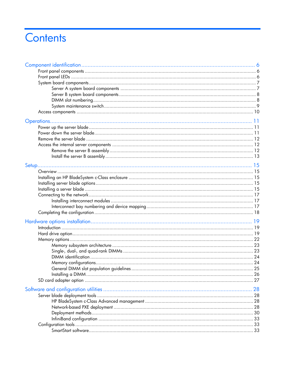 HP BL2X220C User Manual | Page 3 / 82