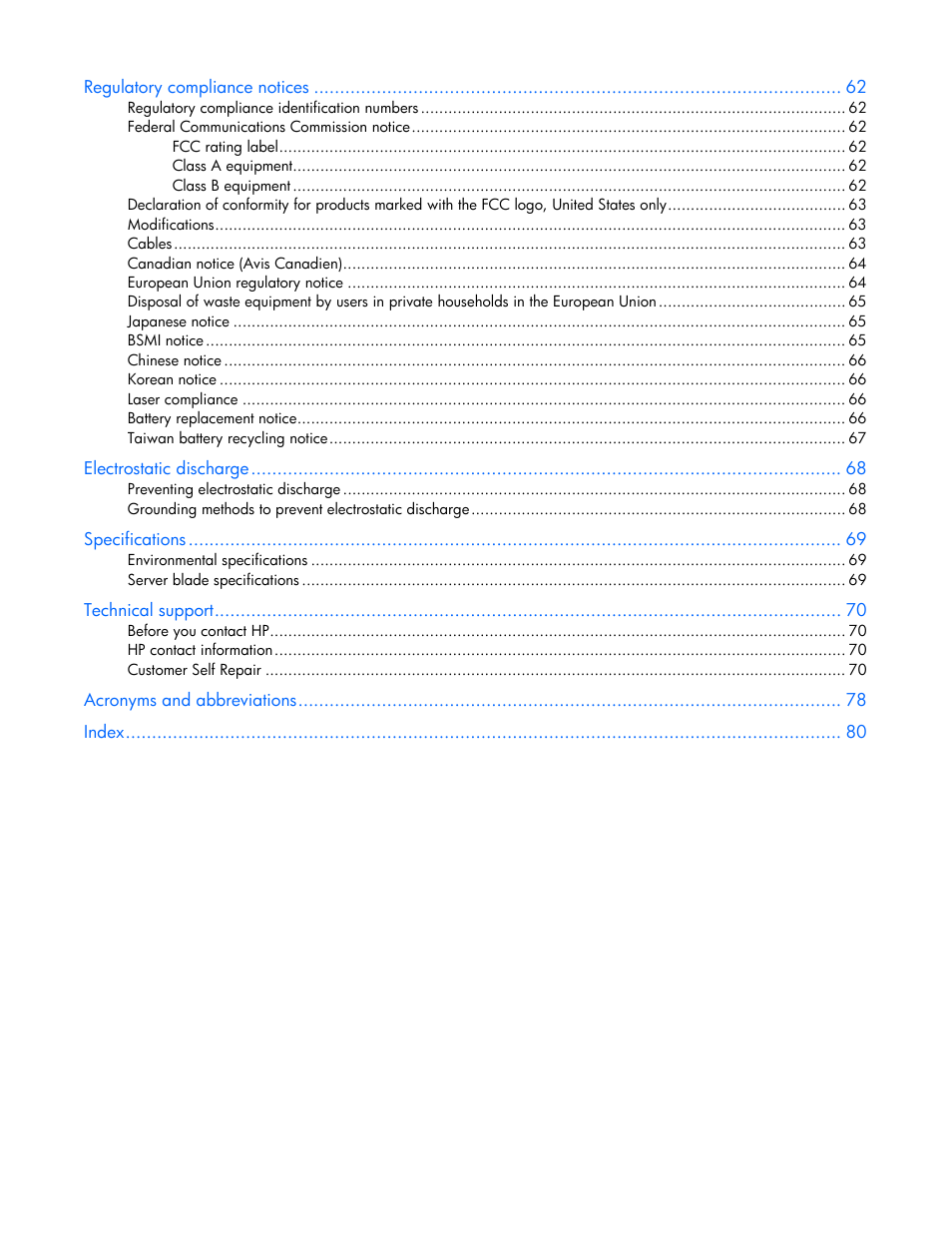 HP BL2X220C User Manual | Page 5 / 82