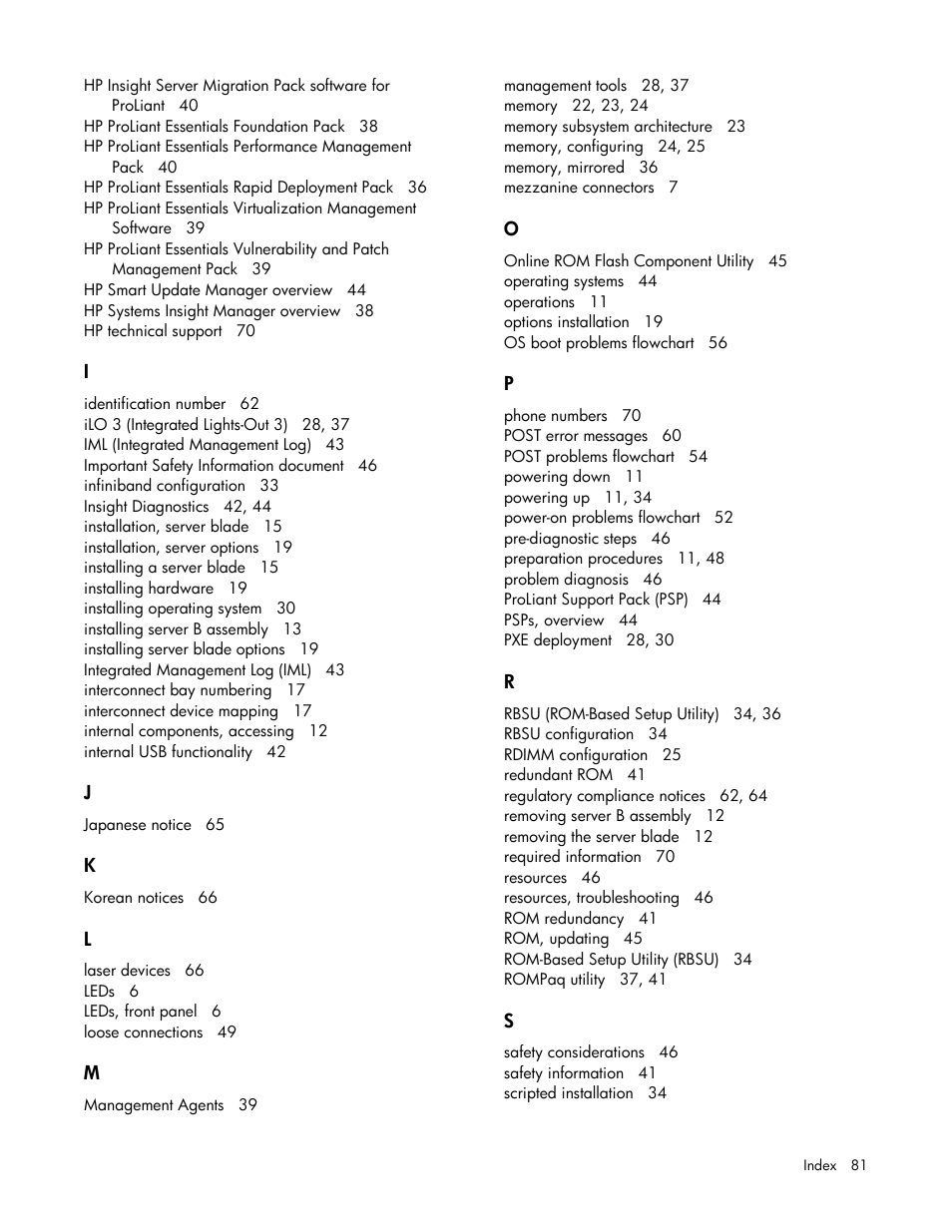 HP BL2X220C User Manual | Page 81 / 82