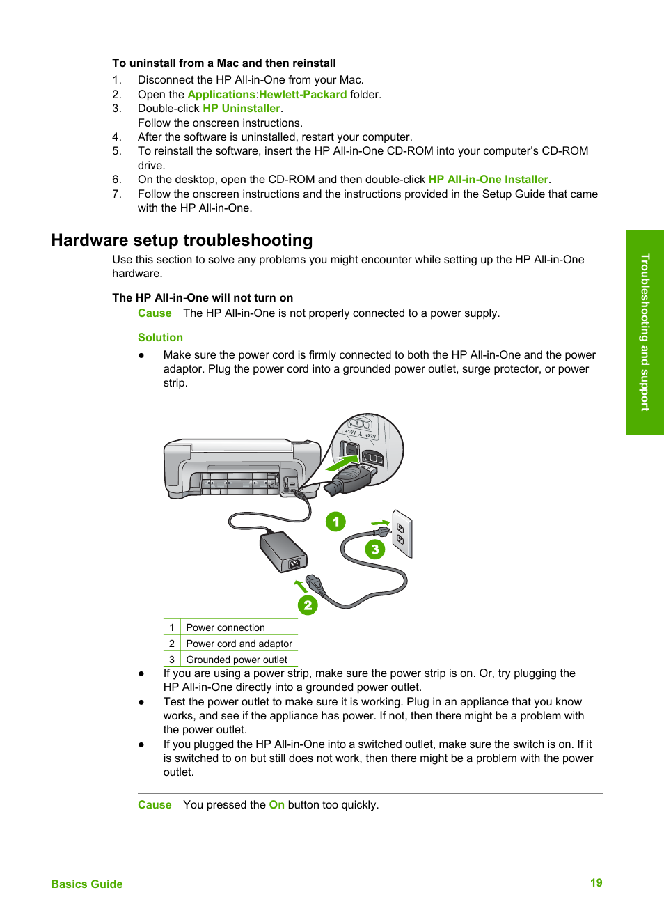 Hardware setup troubleshooting | HP C4680 User Manual | Page 22 / 35