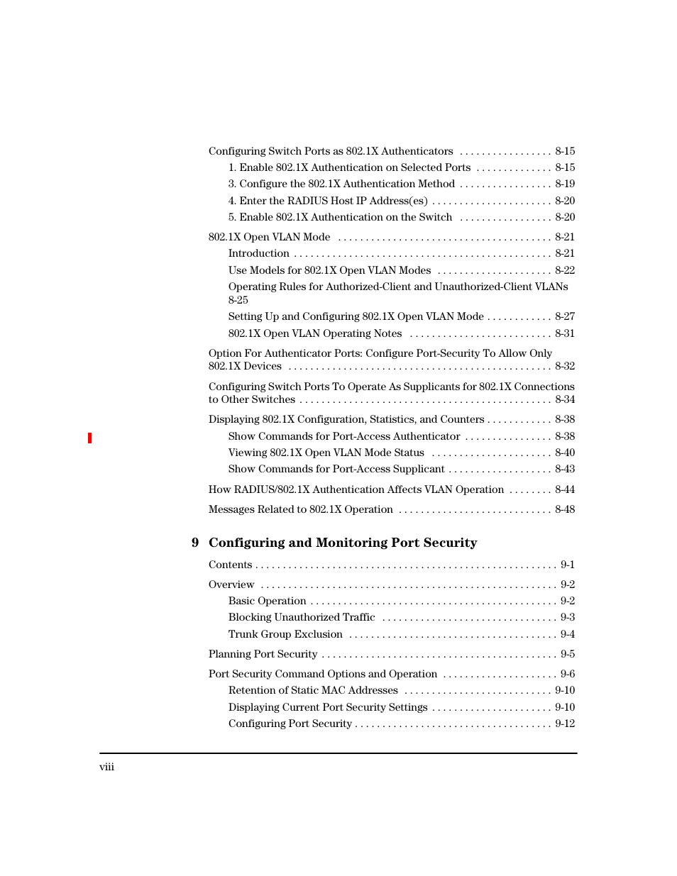 HP 2600 Series User Manual | Page 10 / 306