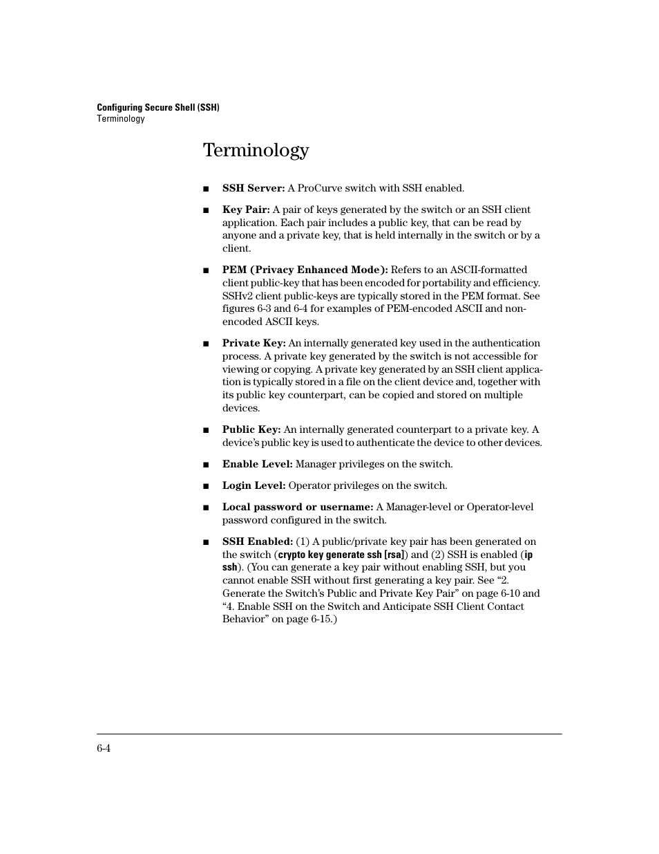 Terminology, Terminology -4 | HP 2600 Series User Manual | Page 136 / 306