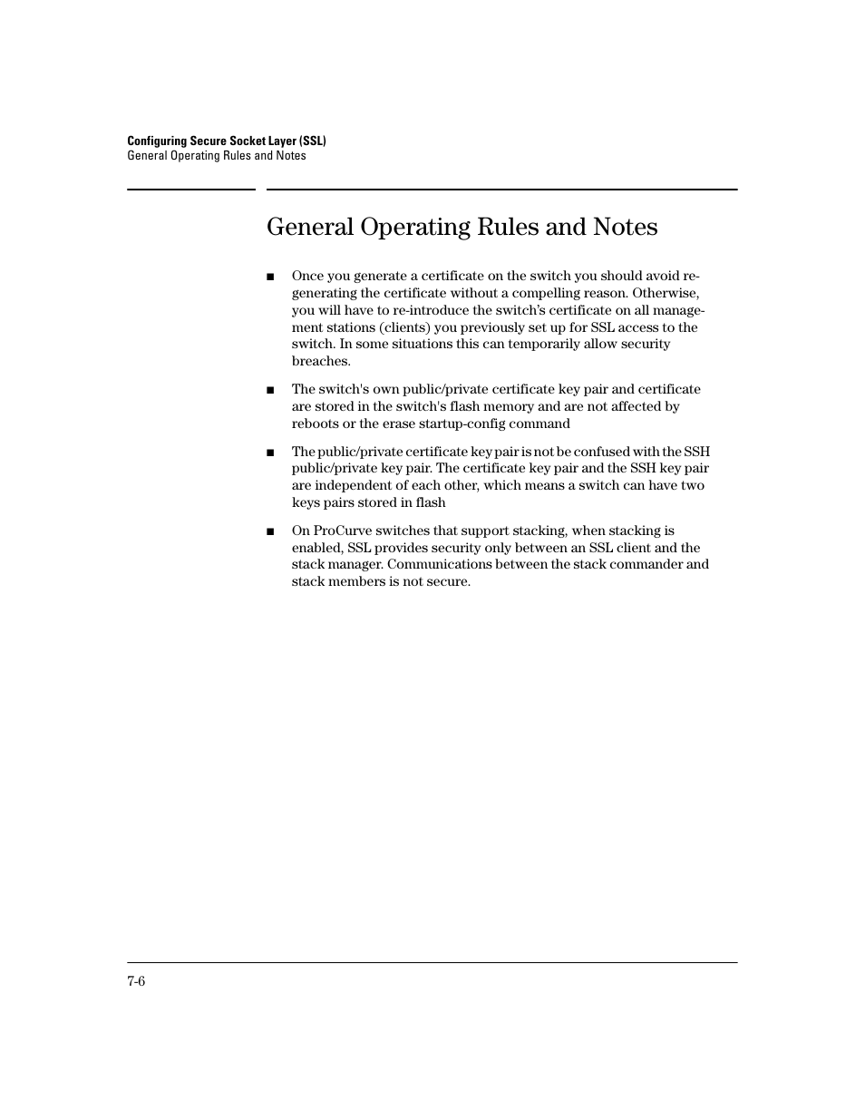 General operating rules and notes, General operating rules and notes -6 | HP 2600 Series User Manual | Page 166 / 306