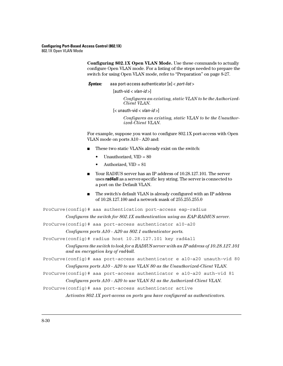 E 8-30 | HP 2600 Series User Manual | Page 212 / 306