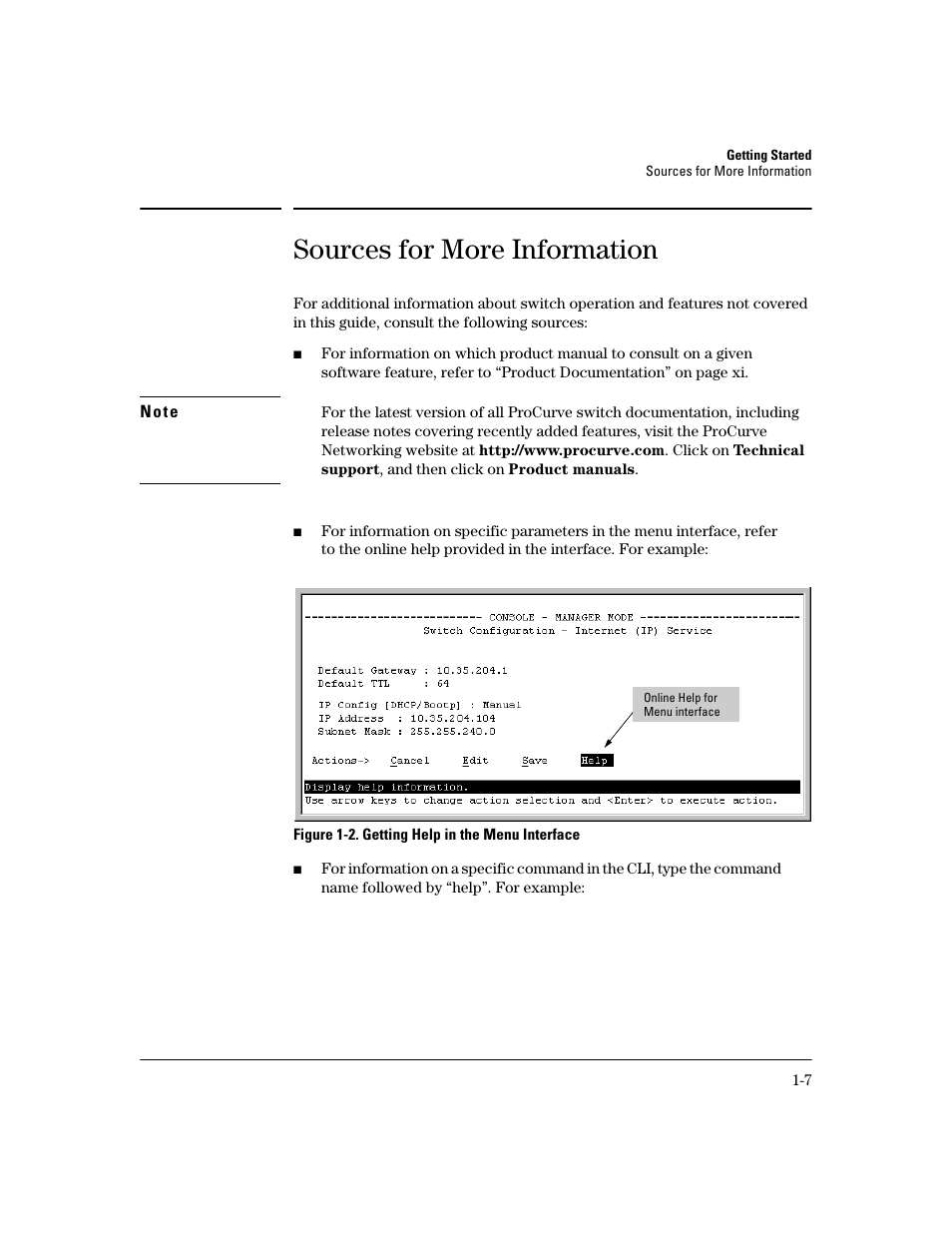 Sources for more information, Sources for more information -7 | HP 2600 Series User Manual | Page 23 / 306