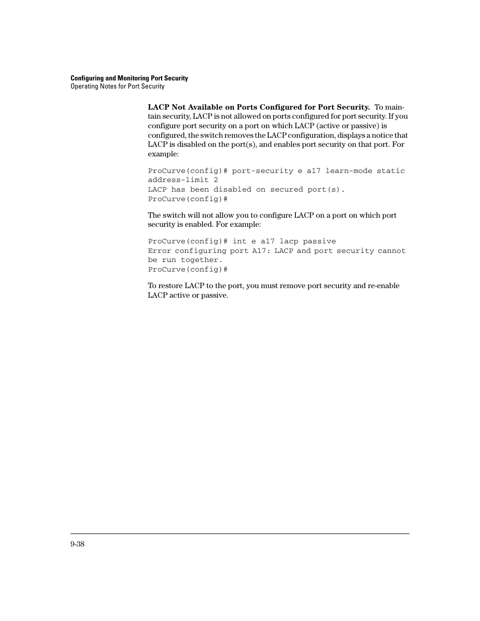 HP 2600 Series User Manual | Page 268 / 306