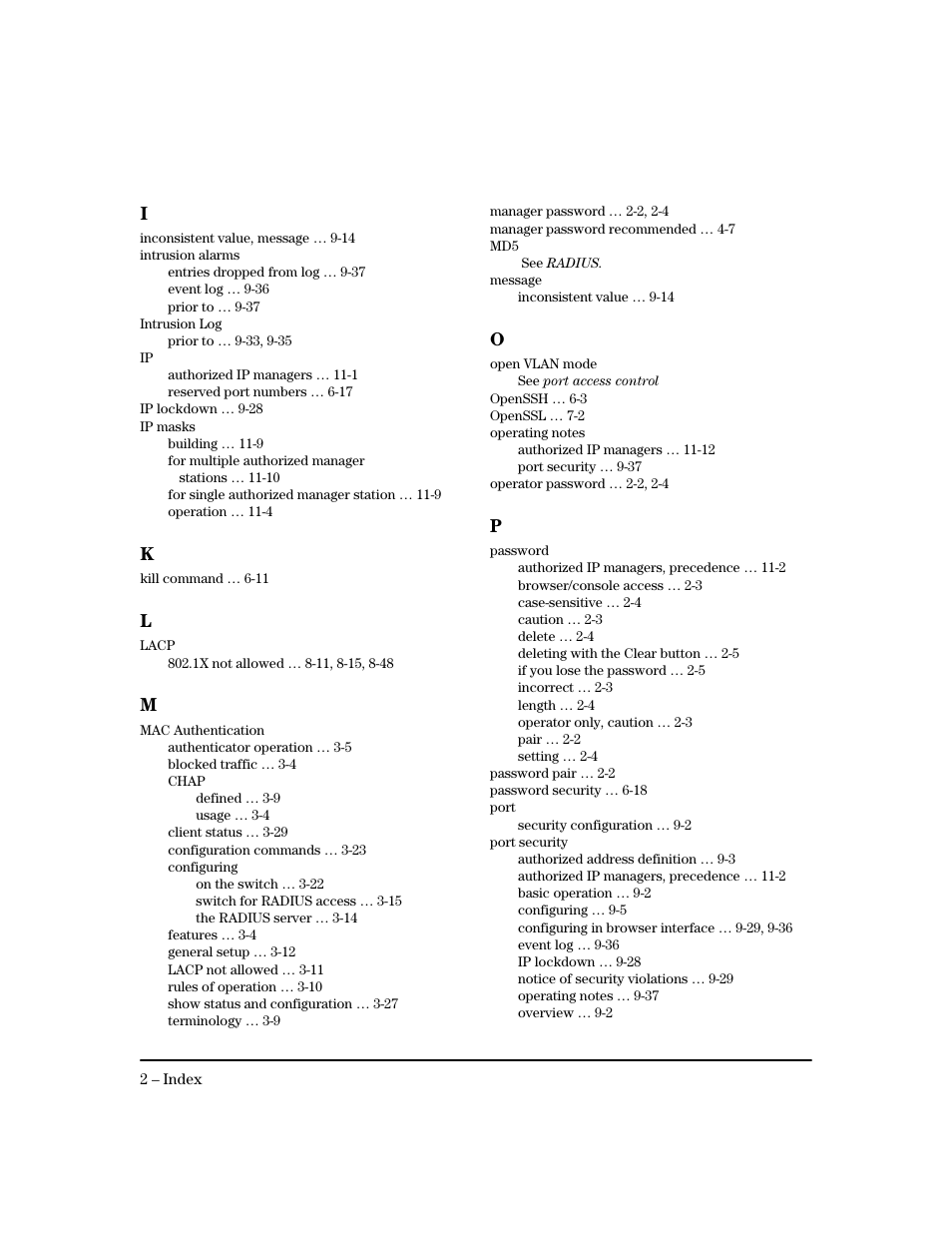 HP 2600 Series User Manual | Page 300 / 306