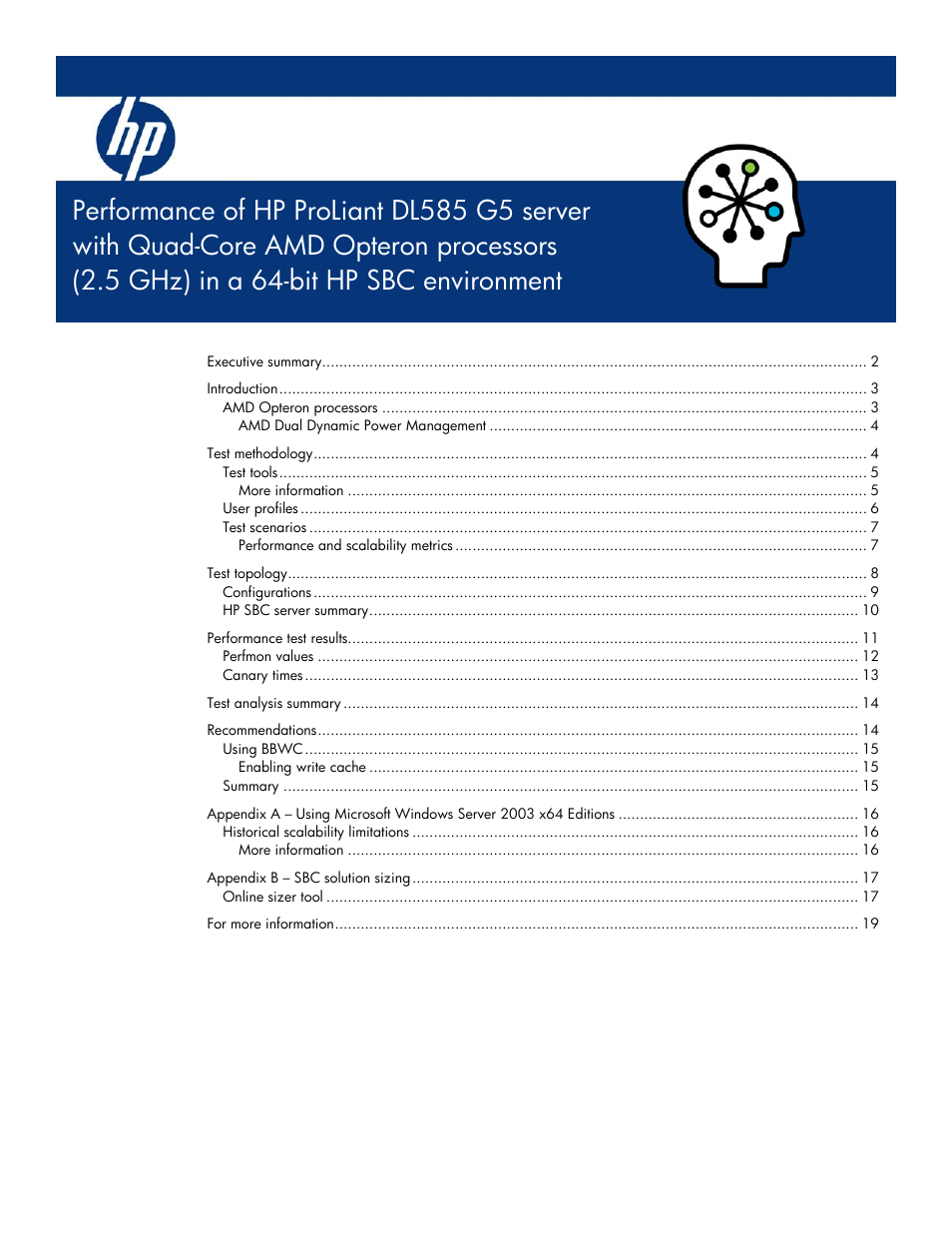 HP ProLiant DL585 G5 User Manual | 19 pages