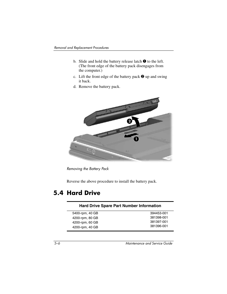 4 hard drive, 4 hard drive –6, Hard drive | HP ze2300 User Manual | Page 106 / 239