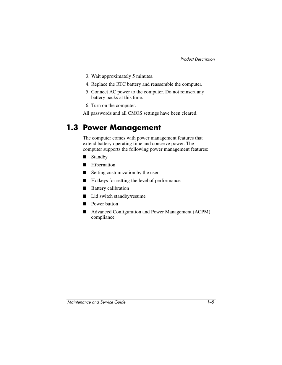 3 power management, 3 power management –5 | HP ze2300 User Manual | Page 11 / 239