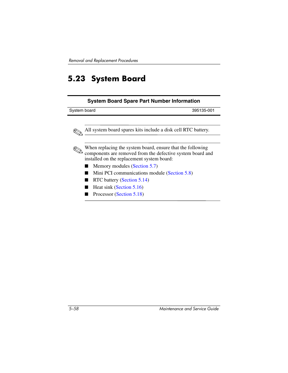 23 system board, 23 system board –58, System board | HP ze2300 User Manual | Page 158 / 239