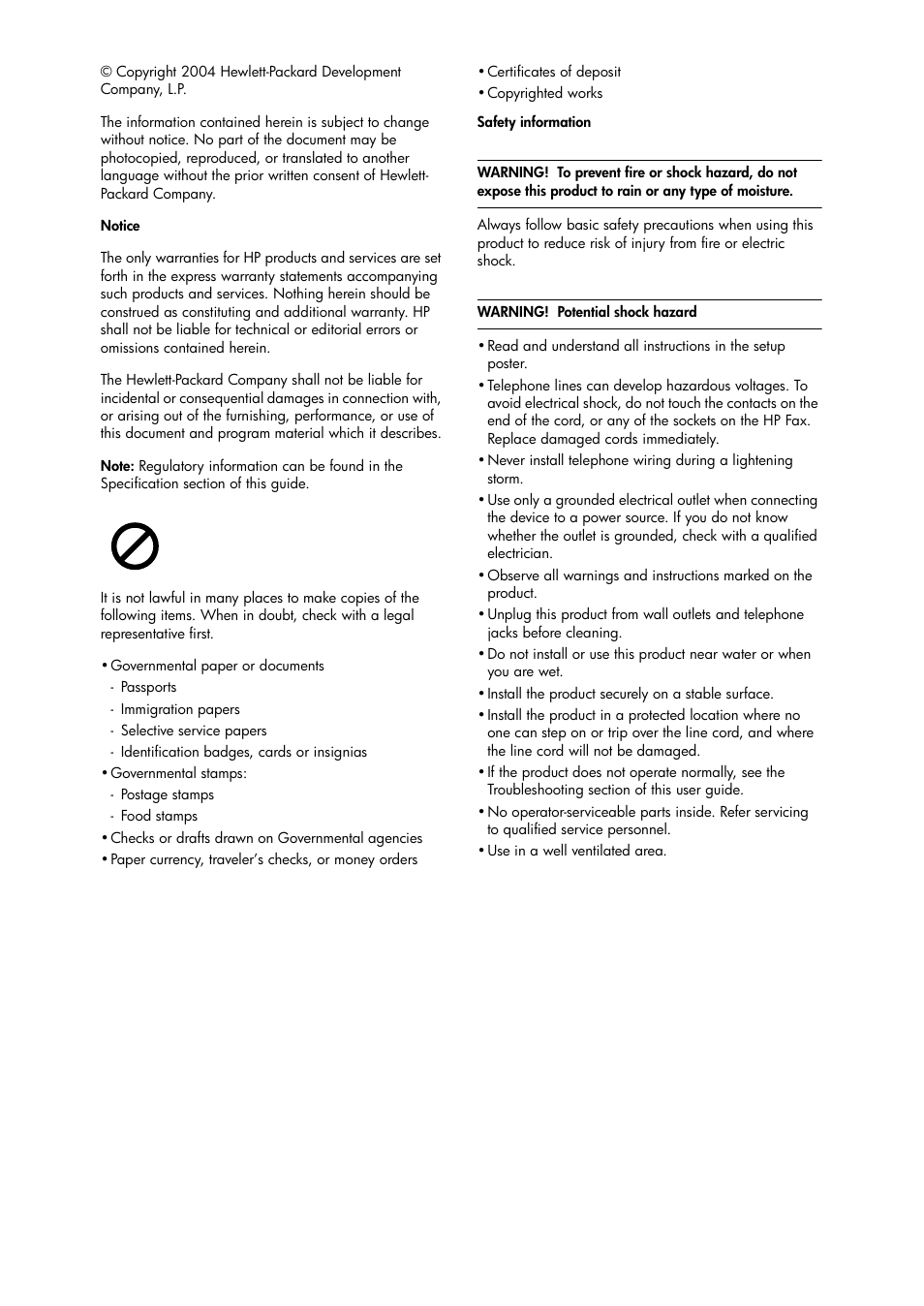 HP 1040 User Manual | Page 2 / 94