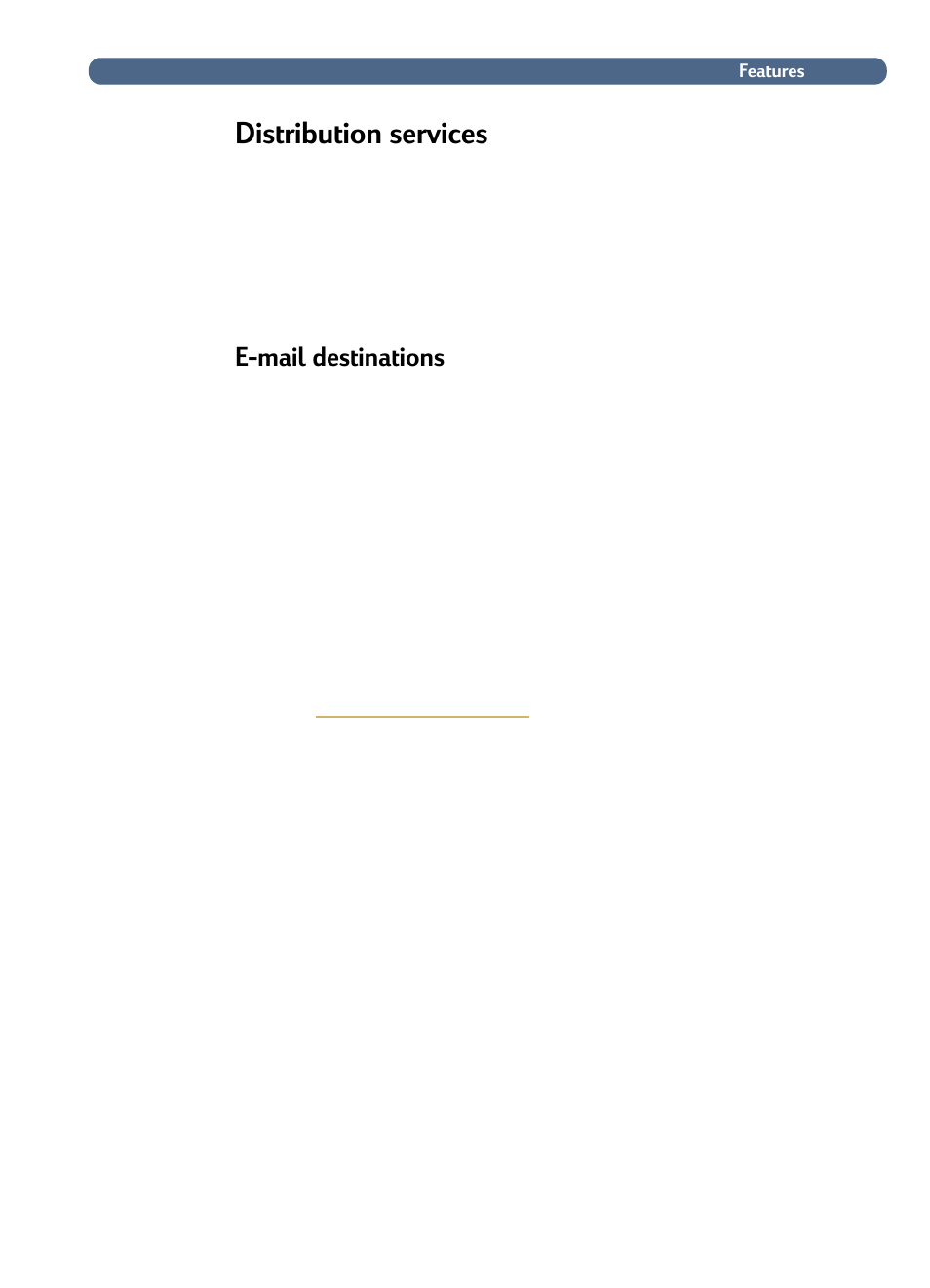 Distribution services, E-mail destinations | HP 3100C User Manual | Page 10 / 88