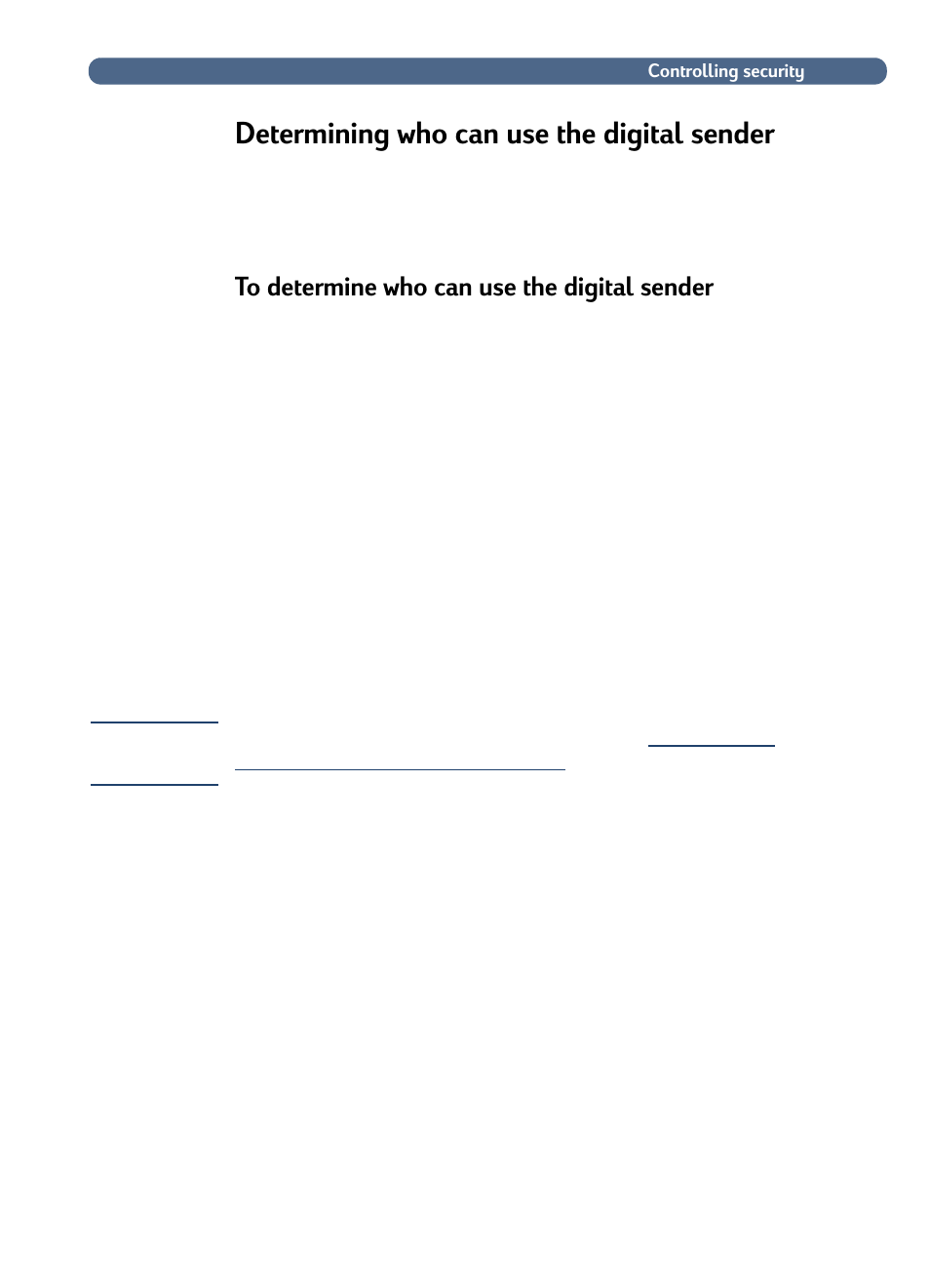 Determining who can use the digital sender | HP 3100C User Manual | Page 32 / 88