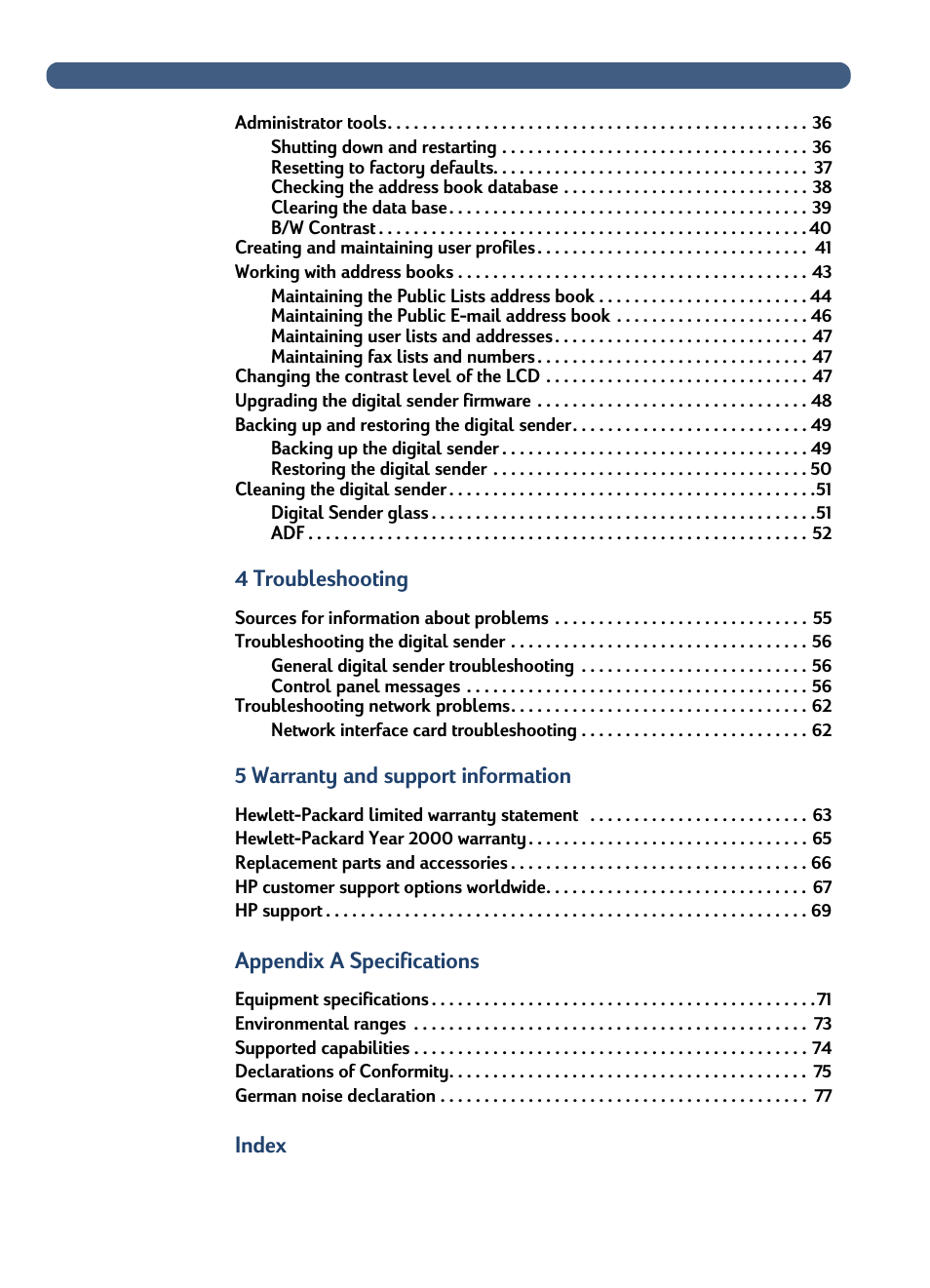 HP 3100C User Manual | Page 5 / 88