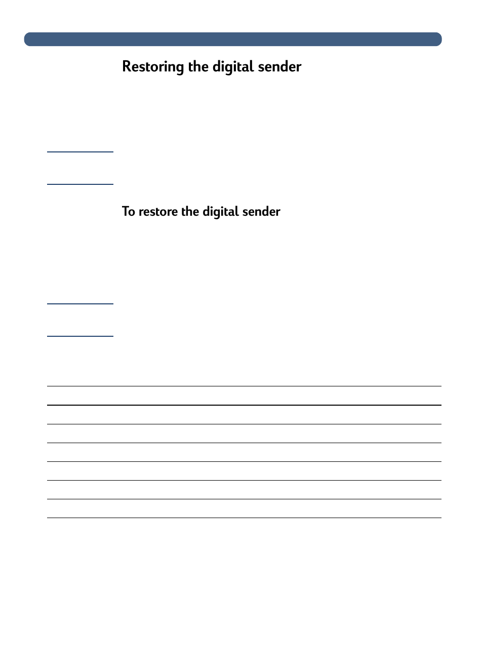 Restoring the digital sender | HP 3100C User Manual | Page 51 / 88