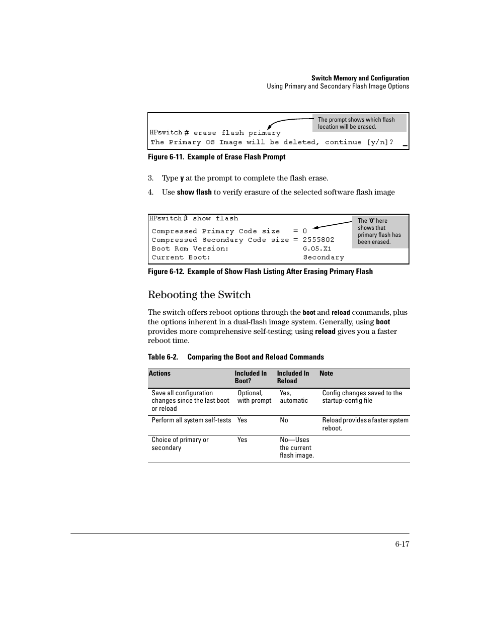 Rebooting the switch, Rebooting the switch -17 | HP 2600 User Manual | Page 105 / 418