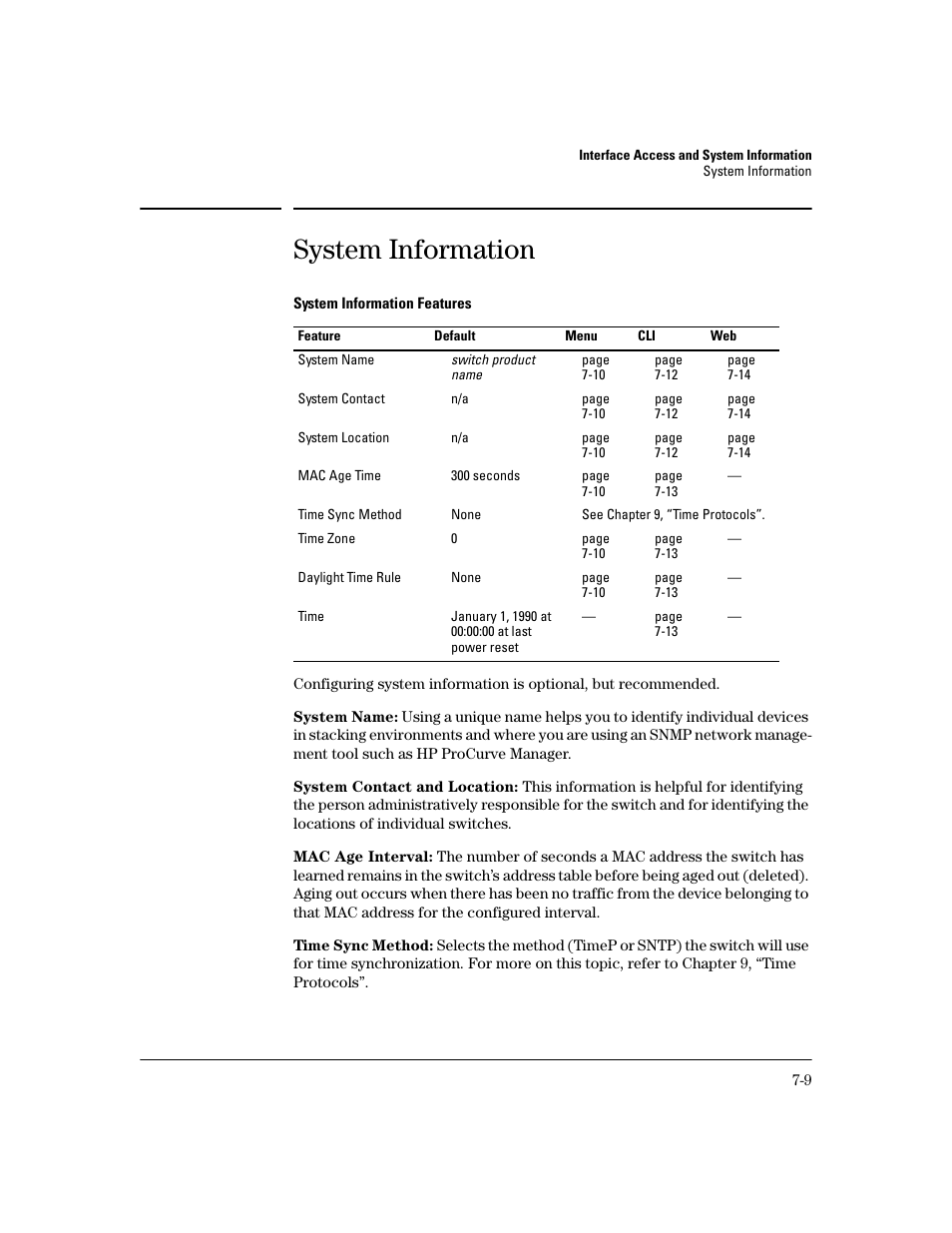 System information, System information -9 | HP 2600 User Manual | Page 117 / 418