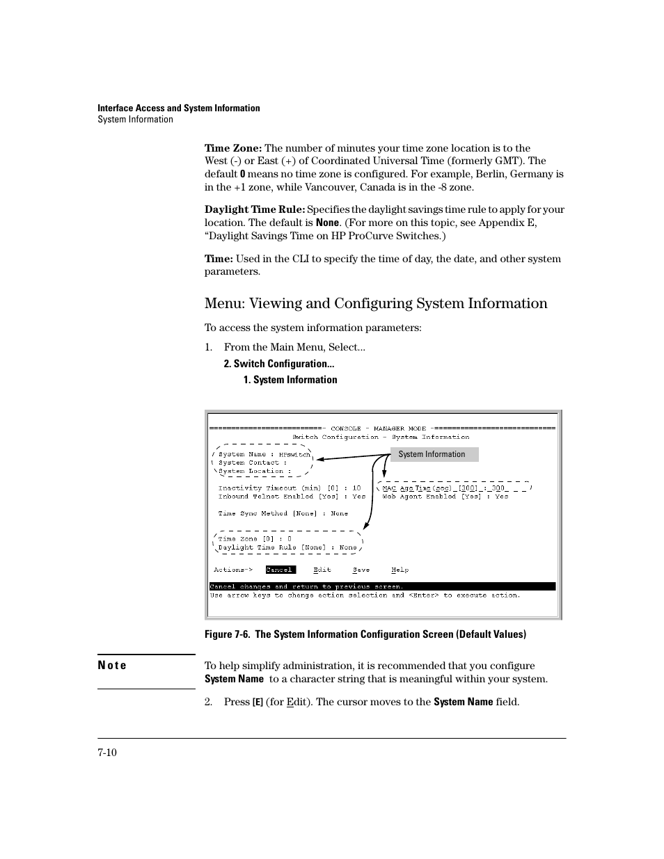 Menu: viewing and configuring system information | HP 2600 User Manual | Page 118 / 418