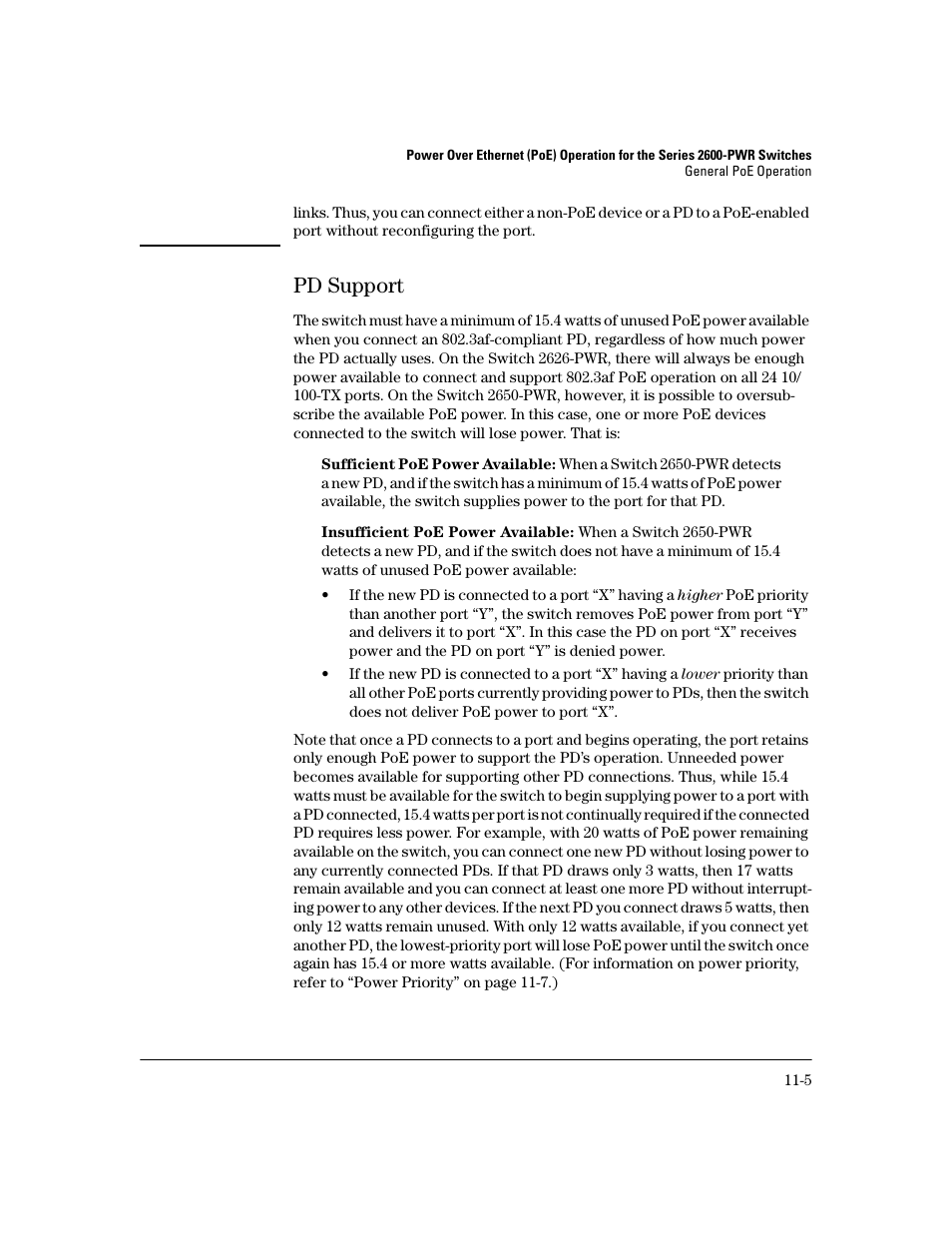 Pd support, Pd support -5 | HP 2600 User Manual | Page 211 / 418