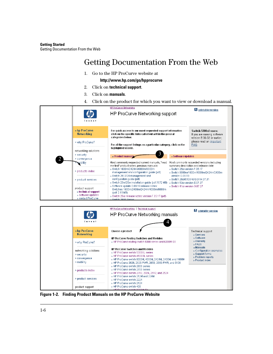 Getting documentation from the web, Getting documentation from the web -6 | HP 2600 User Manual | Page 22 / 418