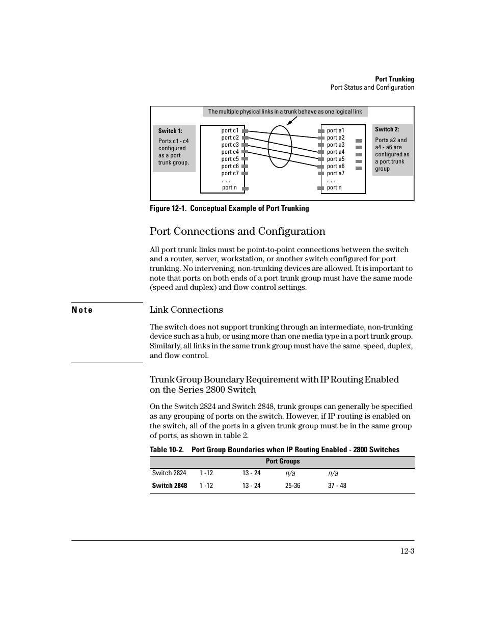 Port connections and configuration, Link connections, Port connections and configuration -3 | HP 2600 User Manual | Page 229 / 418