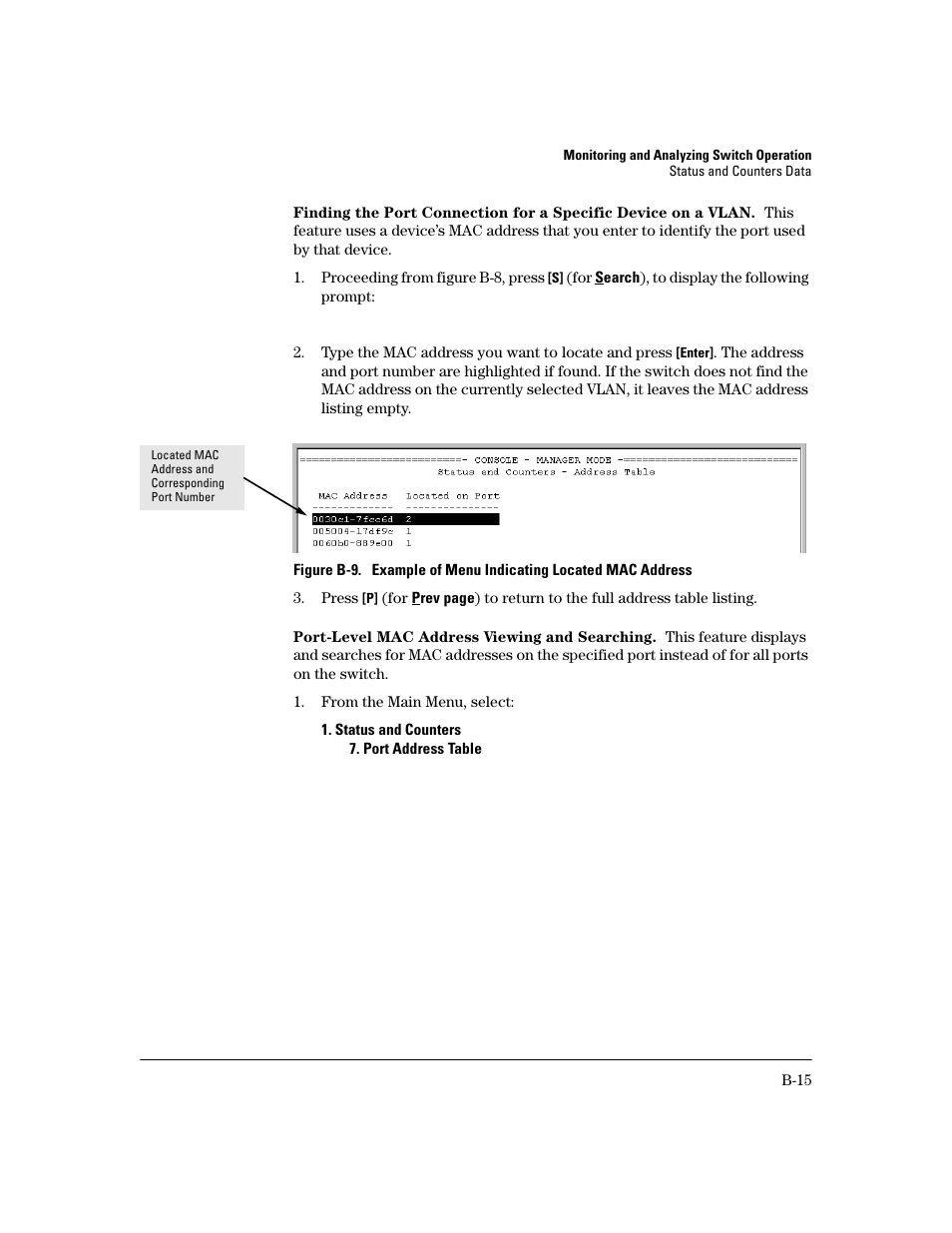 Port-level mac address viewing and searching | HP 2600 User Manual | Page 335 / 418