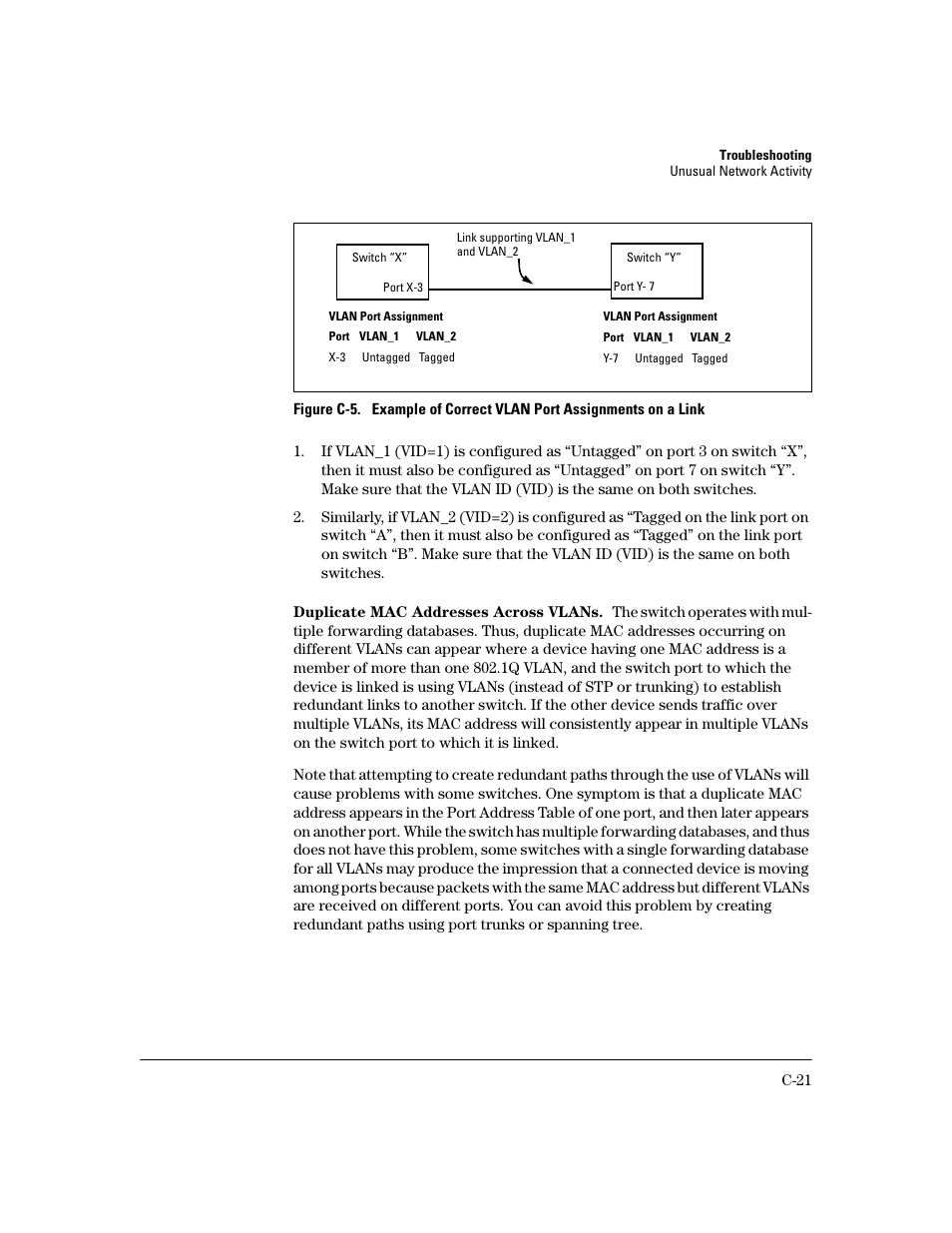 Duplicate mac addresses across vlans | HP 2600 User Manual | Page 371 / 418