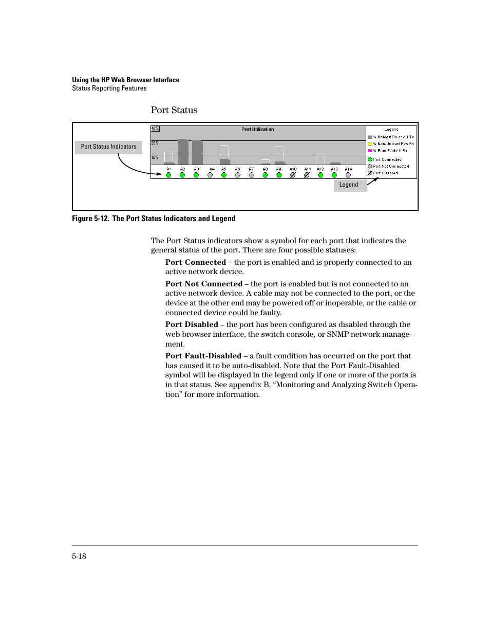 Port status, Port status -18 | HP 2600 User Manual | Page 82 / 418