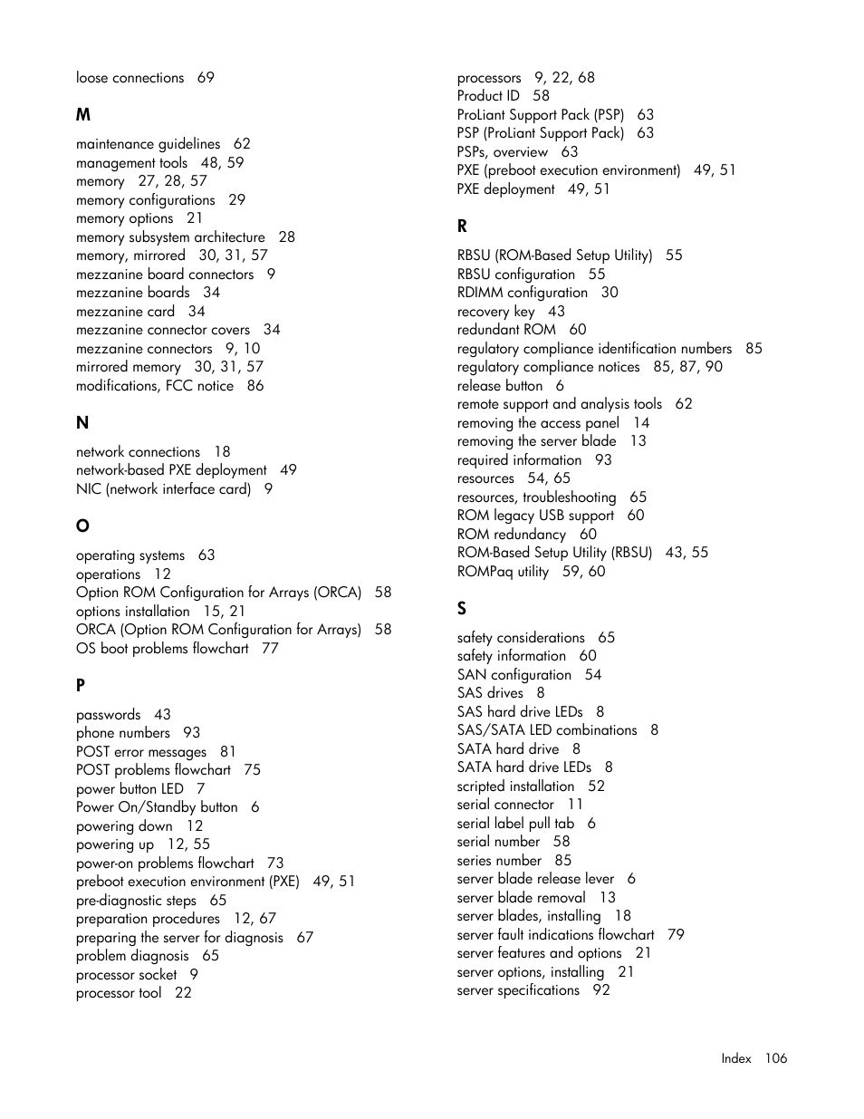 HP BL460C G6 User Manual | Page 106 / 107
